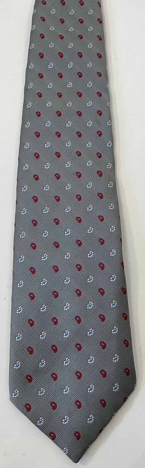 Vintage Mens Christian Dior Tie, Gray Paisley Tie… - image 2