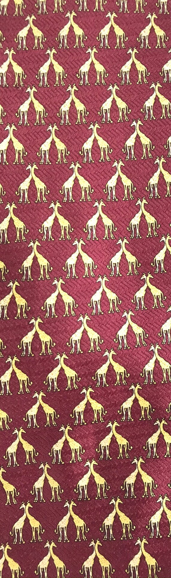 90s Giraffes Tie, Red & Yellow Giraffes Tie, Micr… - image 3