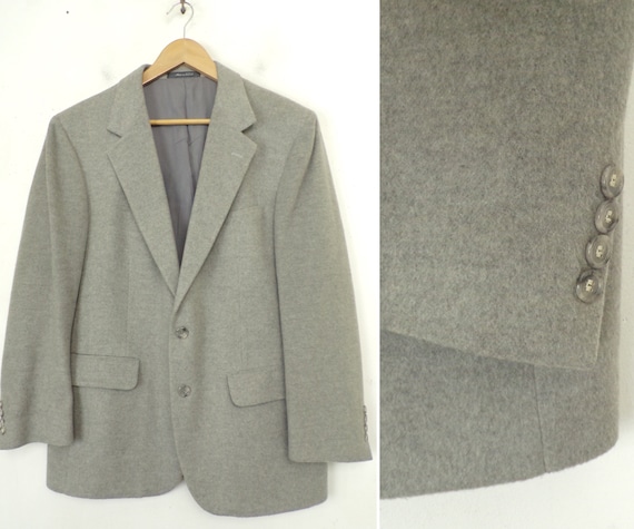 gray wool blazer mens