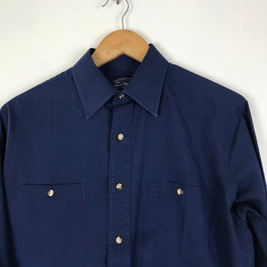 Vintage JC Penney Dark Blue Dress Shirt Mens Medium 15-15.5 - Etsy