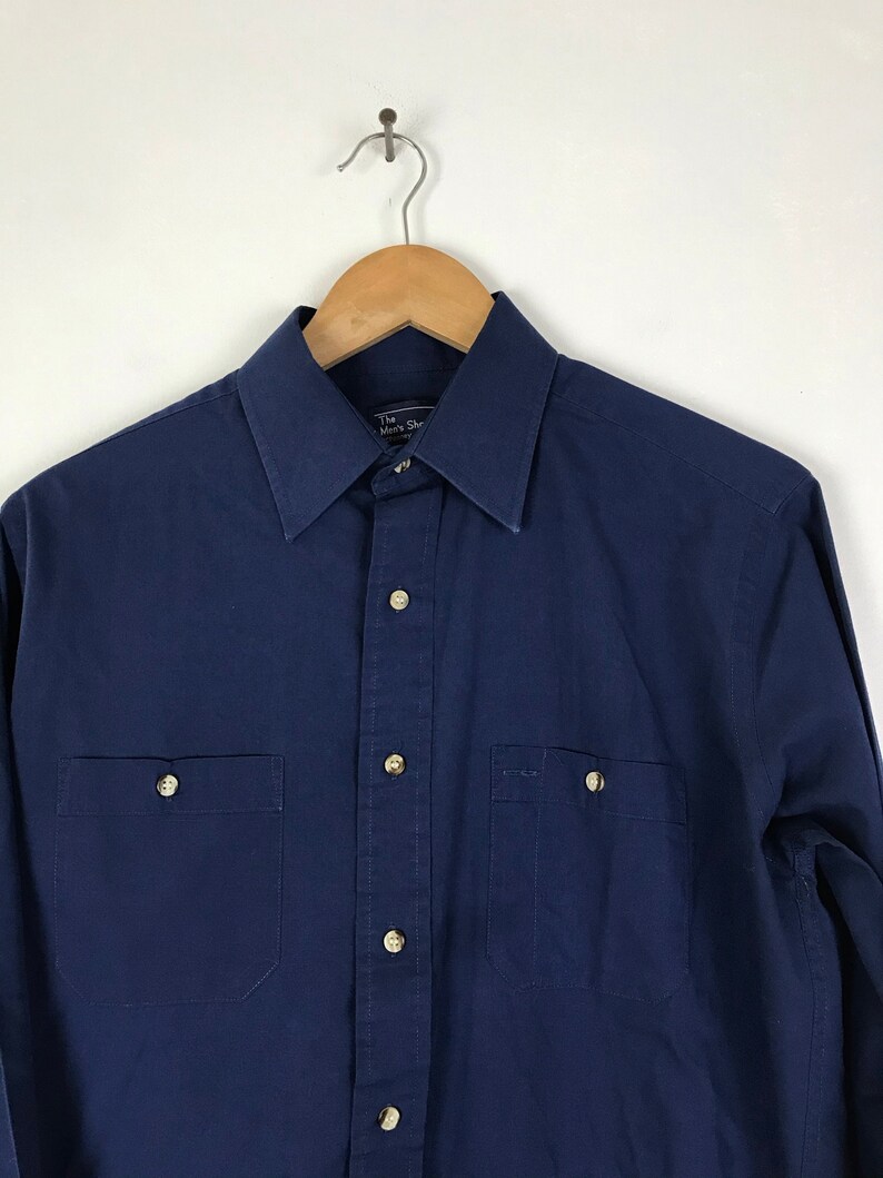 Vintage JC Penney Dark Blue Dress Shirt Mens Medium 15-15.5 - Etsy