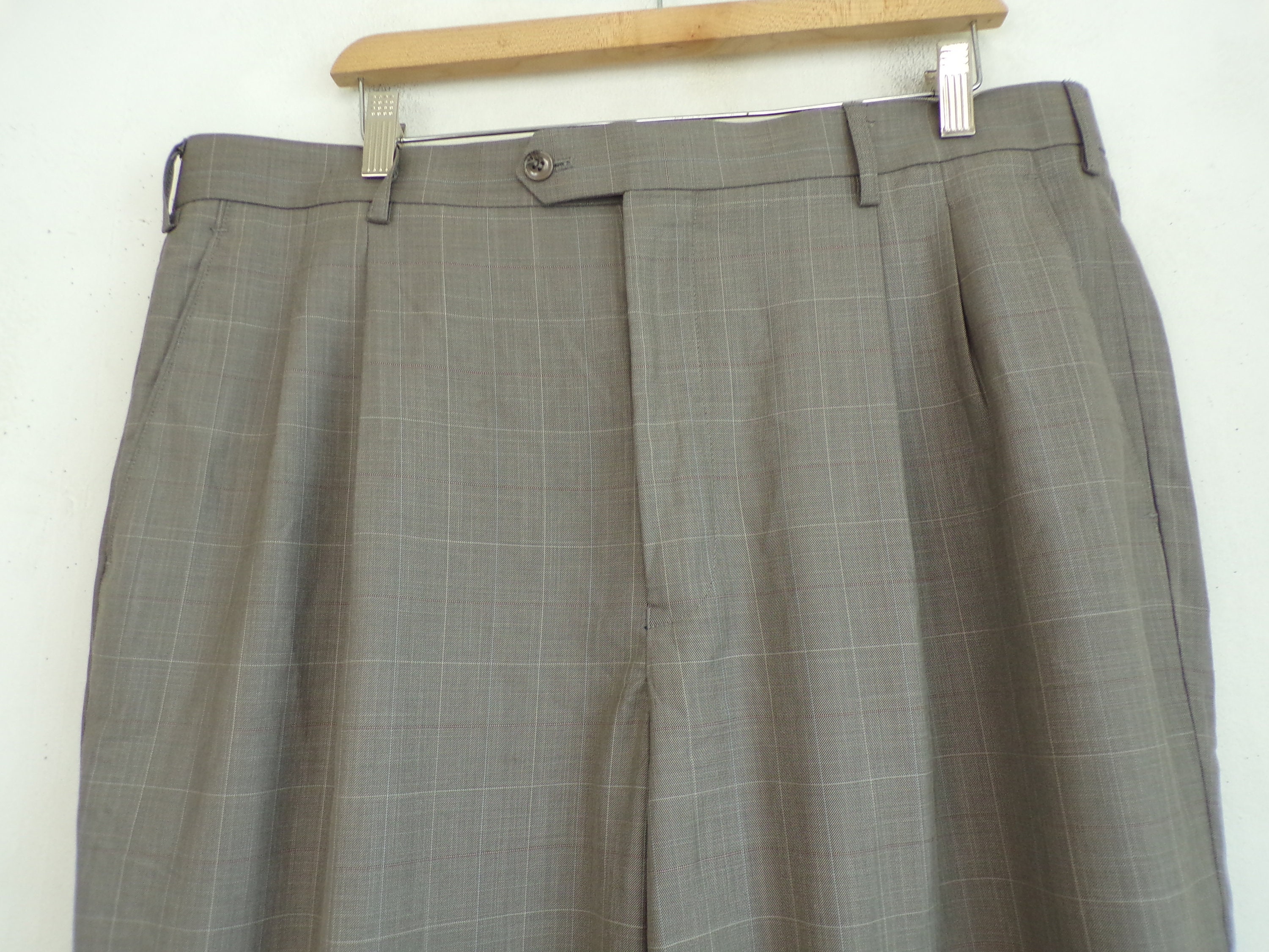 Vintage Mens Plaid Pants, Gray Blue & White Dress Pants 38 Waist,90s Plaid  Dress Pants, 90s Gray Plaid Dress Pants, Preppy Plaid Mens Pants - Etsy