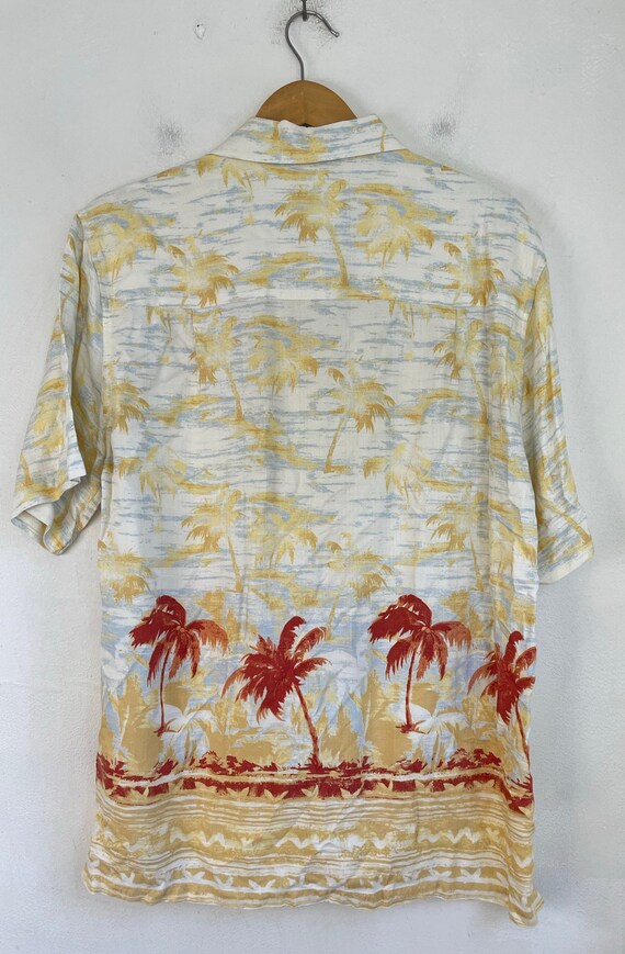 Vintage Palm Tree Sunset Hawaiian Shirt Mens Larg… - image 5