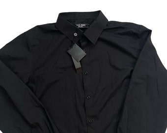 black dress shirt express Lenox Black Solid Dress Shirt main image 0