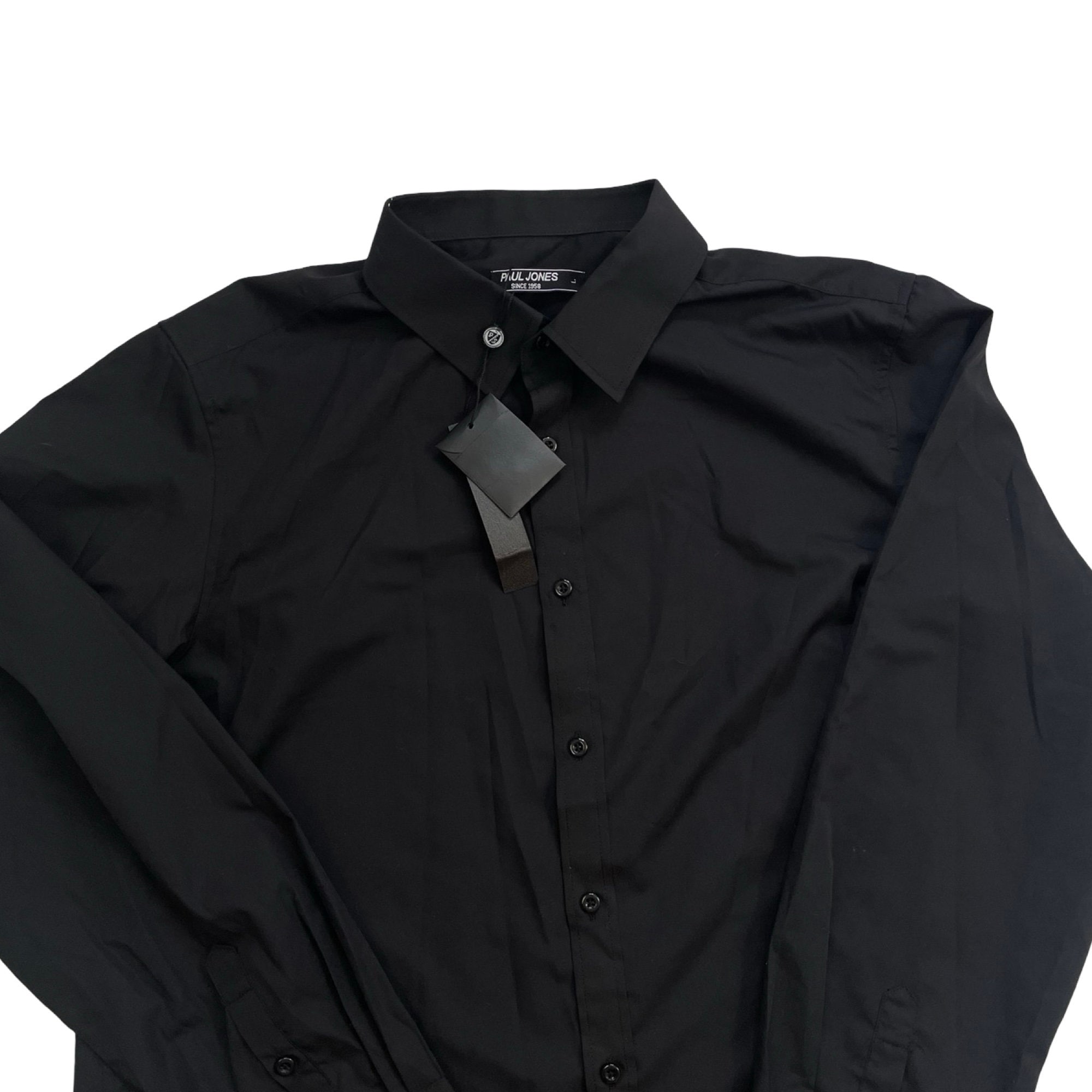 Vintage Black Dress Shirt Mens Large, 90s New Old Stock Mens Classic Dress  Shirt, Business Wedding Formal Event Black Shirt - Etsy