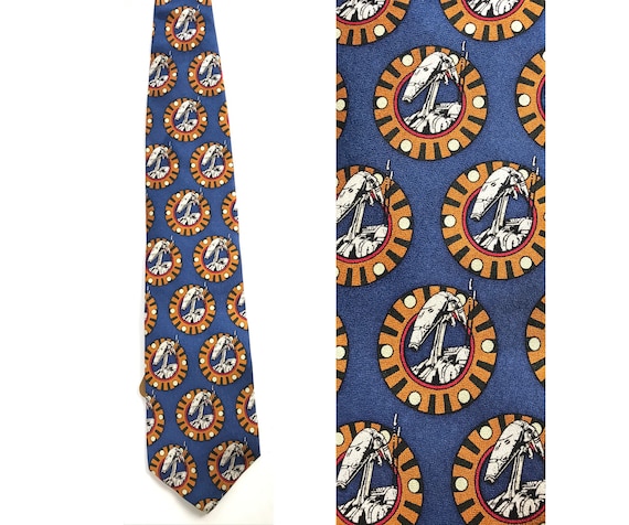 1999 Ralph Marlin Star Wars Navy Droid Repeat Tie… - image 1