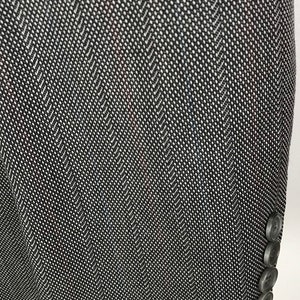 Vintage Black & White Print Double Breasted Sport Coat Mens Size 42, 80s Formal Event Double Breasted Blazer, Fancy Black Print Sport Coat image 5