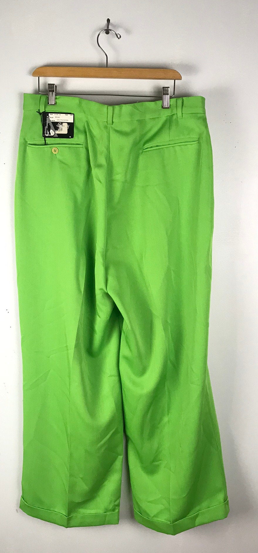 Vintage Mens Lime Green Pants Wide Leg Swing Pants Size 34 - Etsy