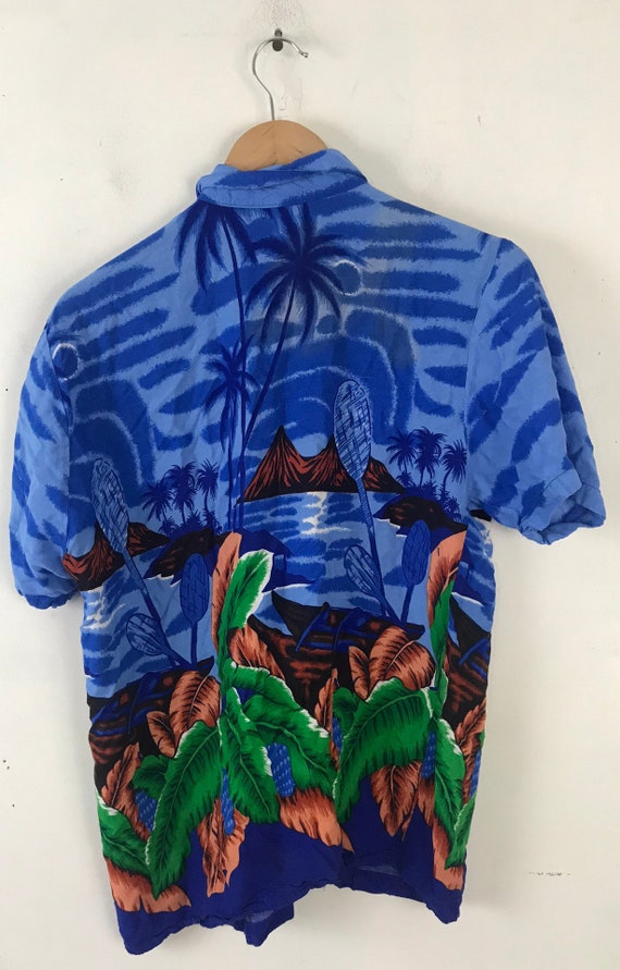 Vintage Mens Hawaiian Shirt, 1990s Tropical Islan… - image 5