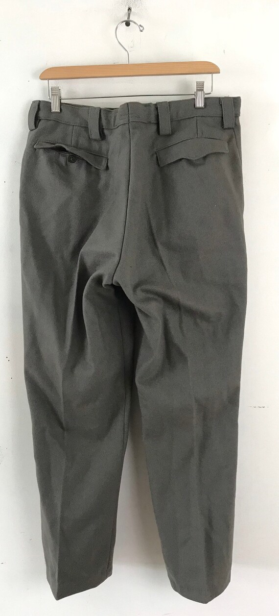 Vintage Gray German Military Pants Mens Size 32 W… - image 5