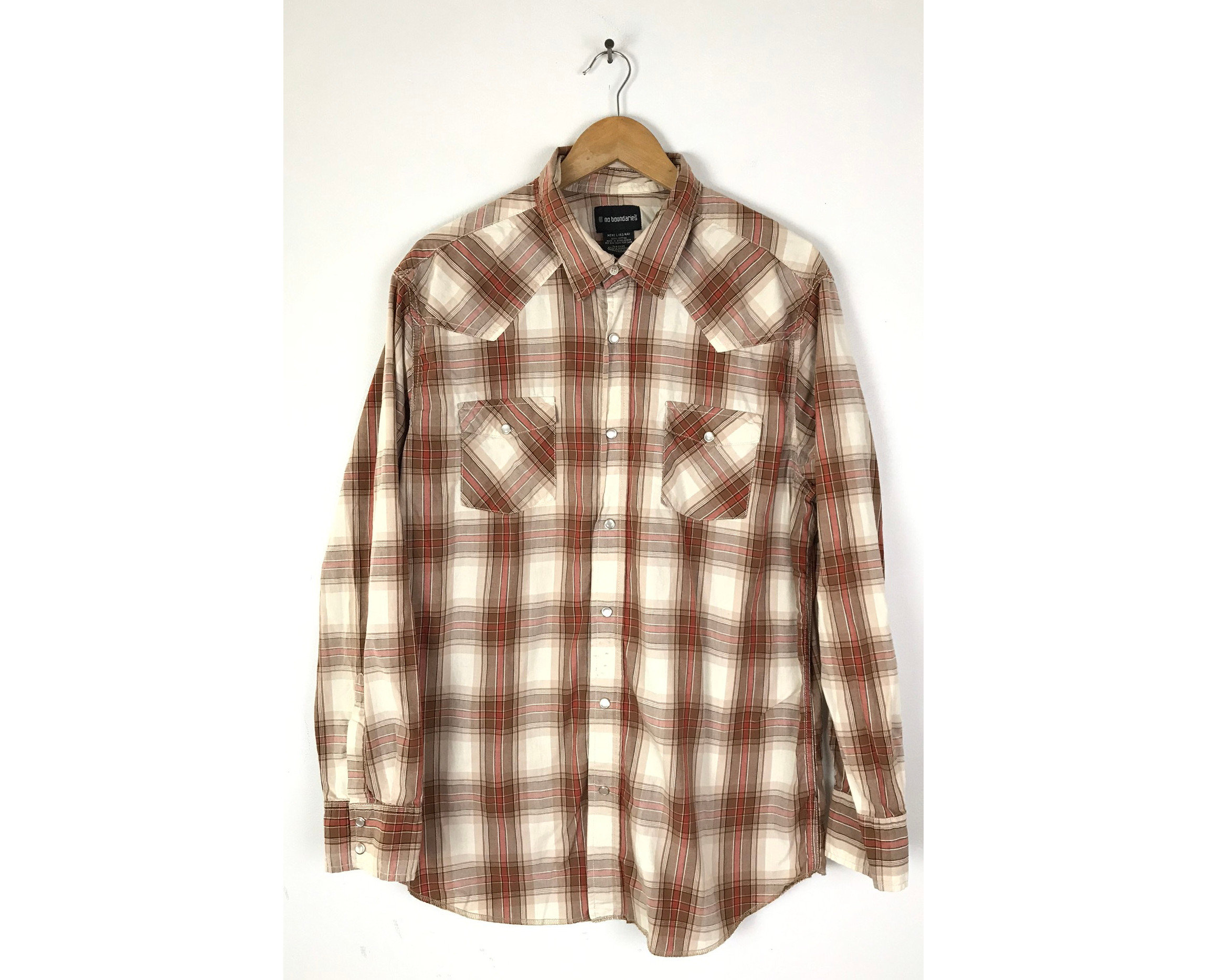 Brown and tan plaid shirt Clearance