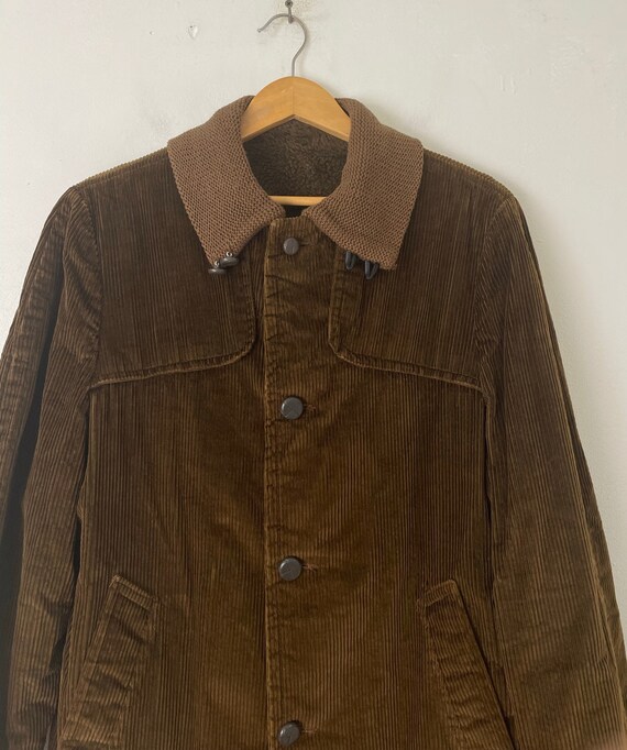 70s Brown Corduroy Coat Mens Size Small/Medium, V… - image 4