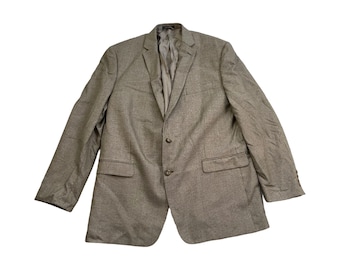 Vintage Lauren Ralph Lauren Houndstooth Blazer, Brown Black Blue, Mens 48L