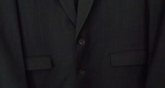 Vintage Mens Pierre Cardin  Suit, Gray Plaid Two … - image 3