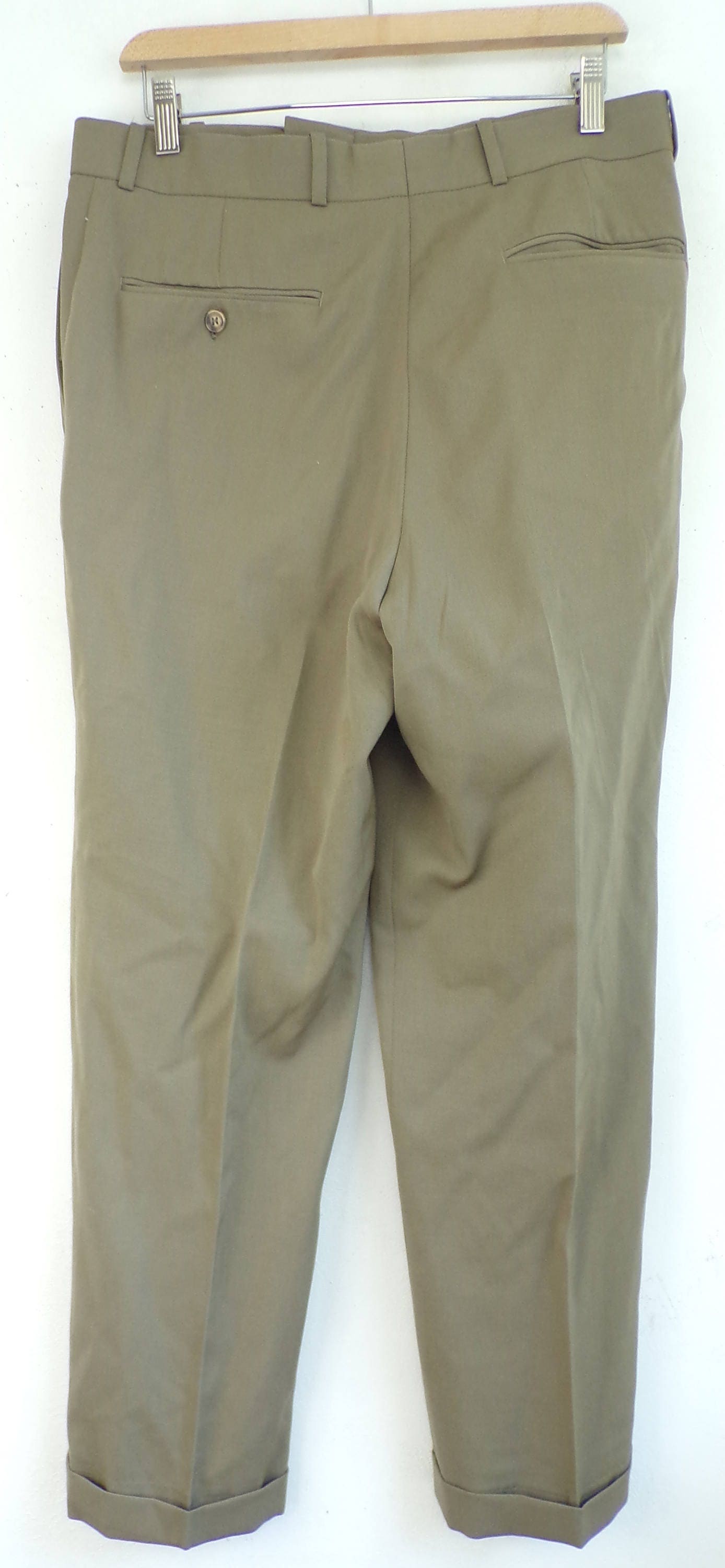 80s Tan Pleated Wool Dress Pants Mens 34x30 Tan Dress Pants - Etsy