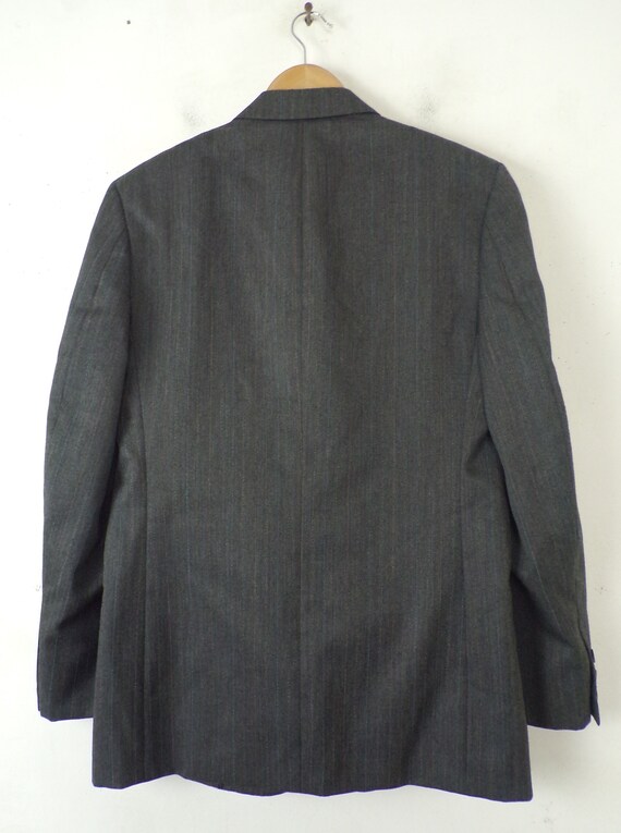 Vintage Mens  Pinstripe Blazer, 90s Gray Mens Siz… - image 7