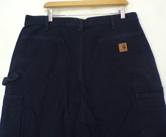 Vintage Mens Carhartt Pants , Dark Blue Cargo Pan… - image 5