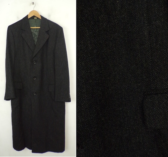 dark gray overcoat
