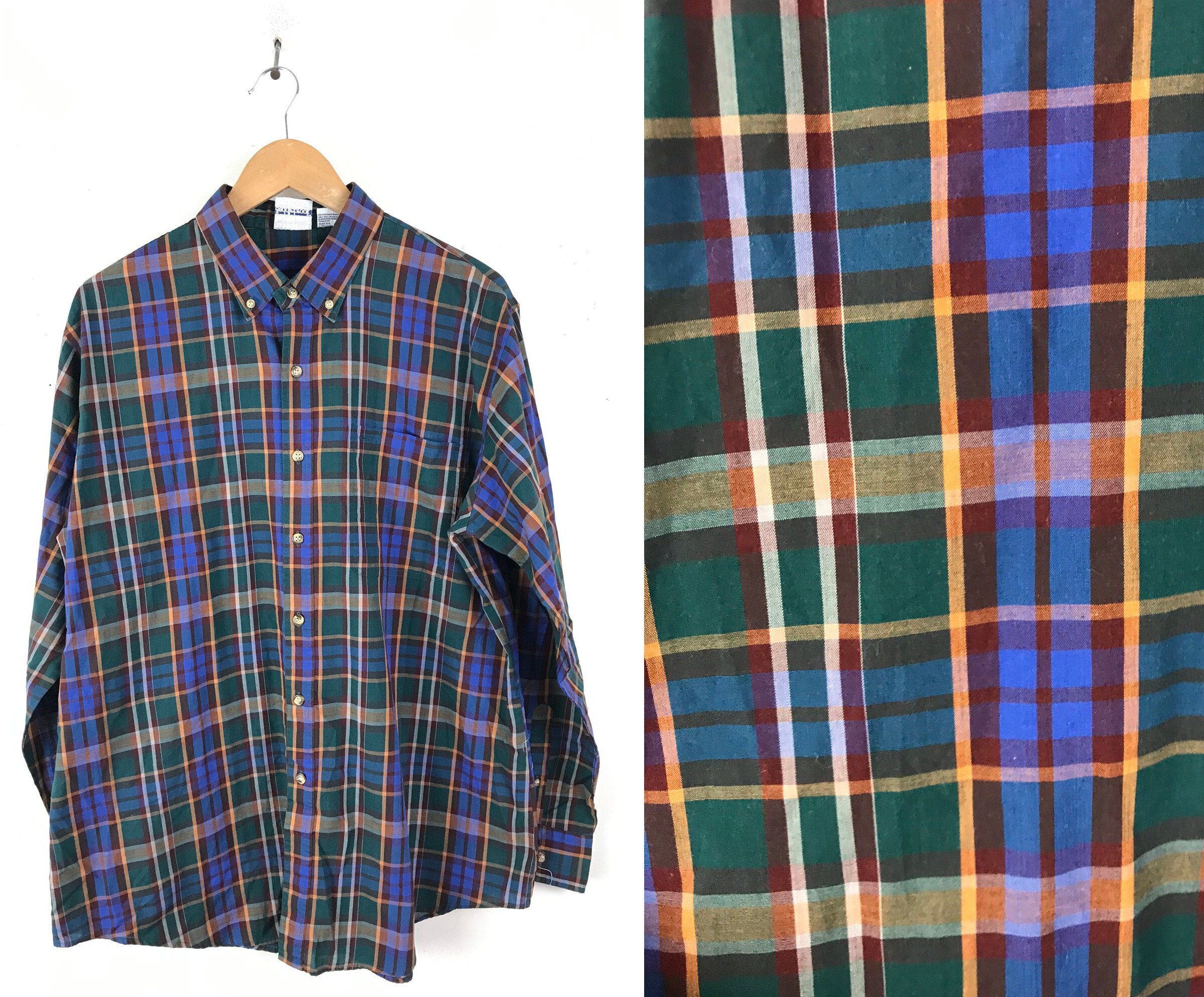 Vintage Green Blue Red \u0026 Yellow Plaid 