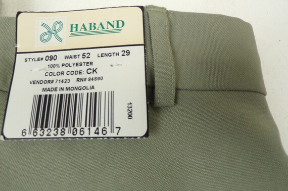 Vintage Mens Green Pants, 1980s Haband Pants Size… - image 7