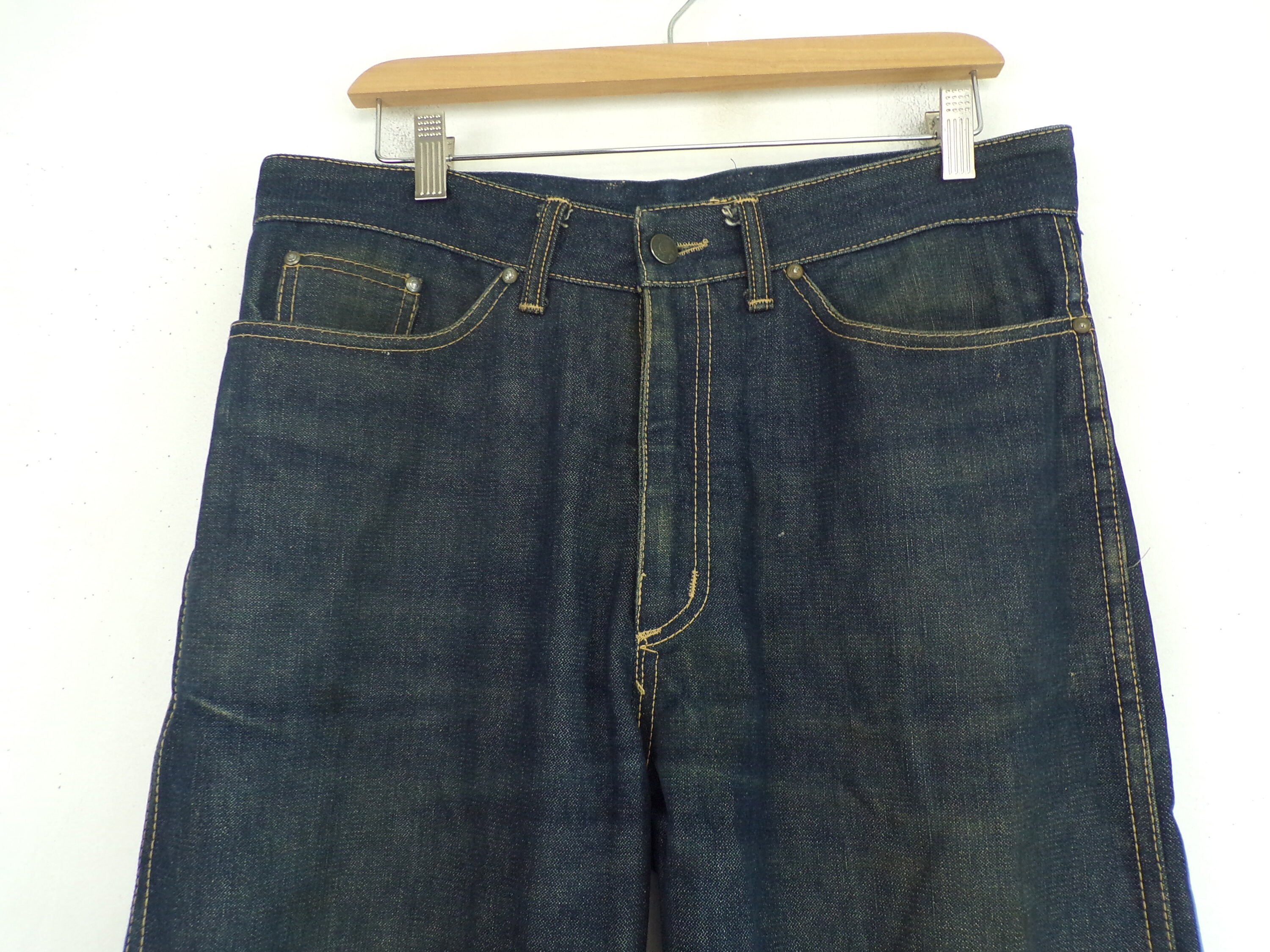 Vintage va mens dark wash jeans sasson marca 34 jeans de Etsy