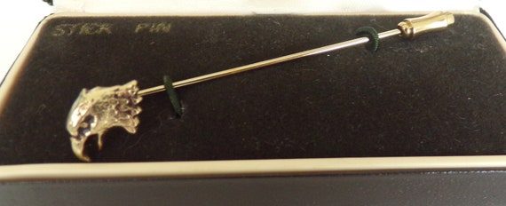 80s Gold Eagle Tie Stick Pin, Tie Stick Pin, Eagl… - image 2