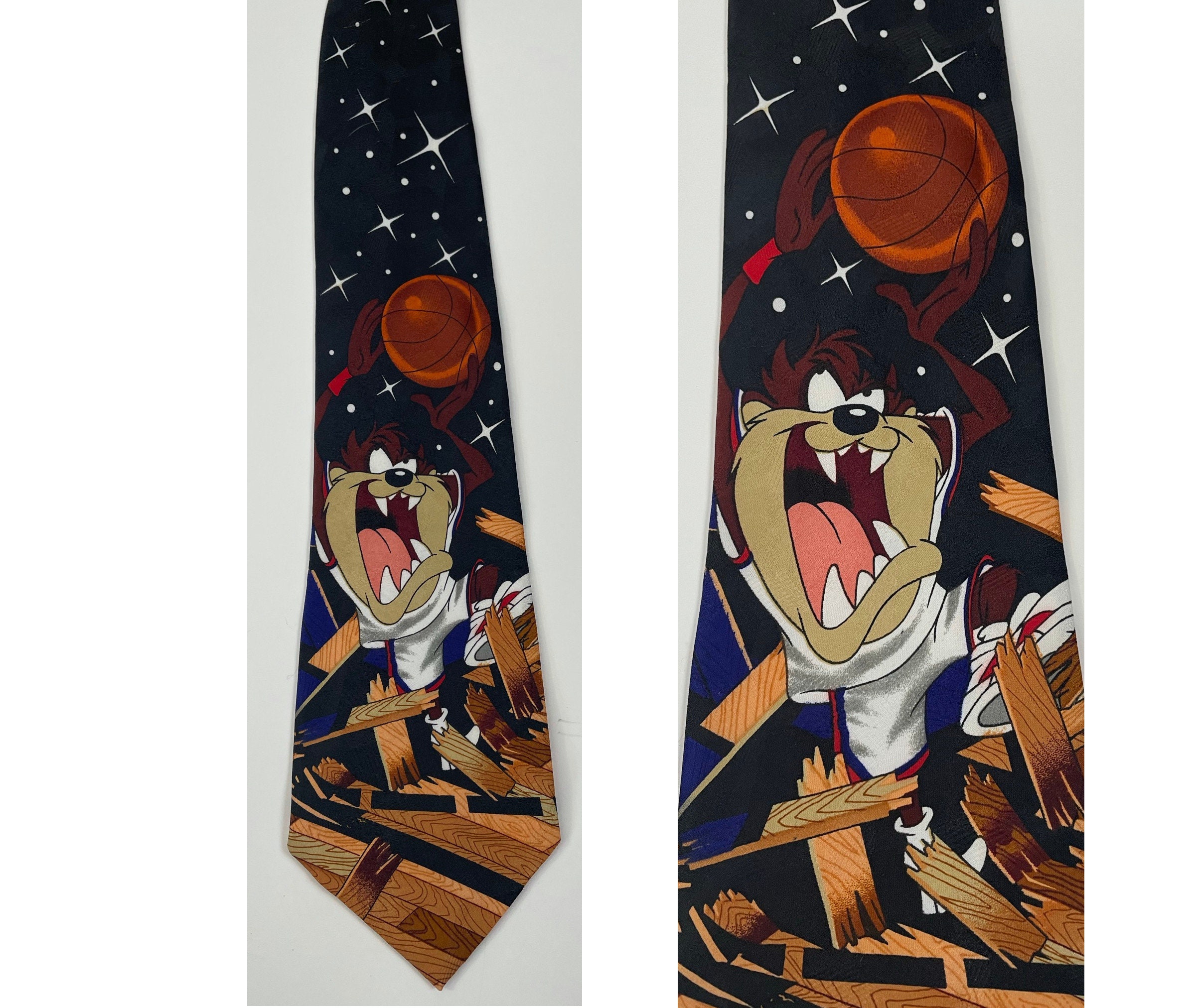 1996 Tasmanian Devil Basketball Tie, Vintage Looney Tunes