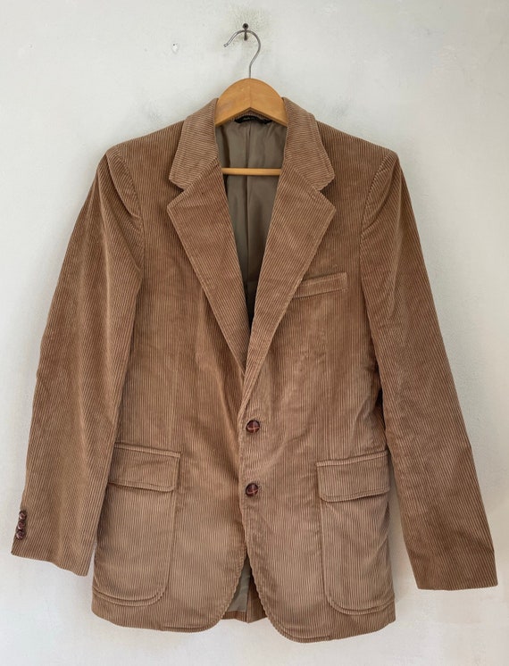 Vintage Light Brown Corduroy Sport Coat Mens Size… - image 2