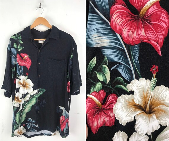 70s Iolani Colorful Floral Hawaiian Shirt Mens XL,