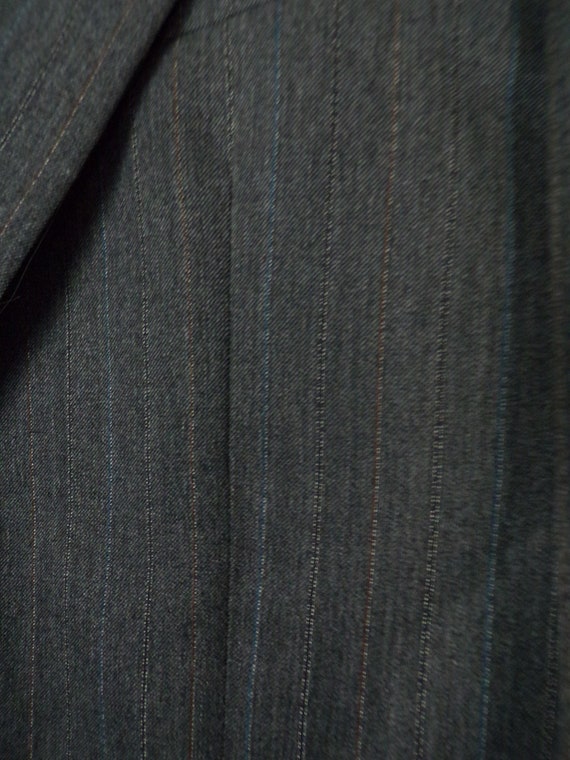 Vintage Mens  Pinstripe Blazer, 90s Gray Mens Siz… - image 6
