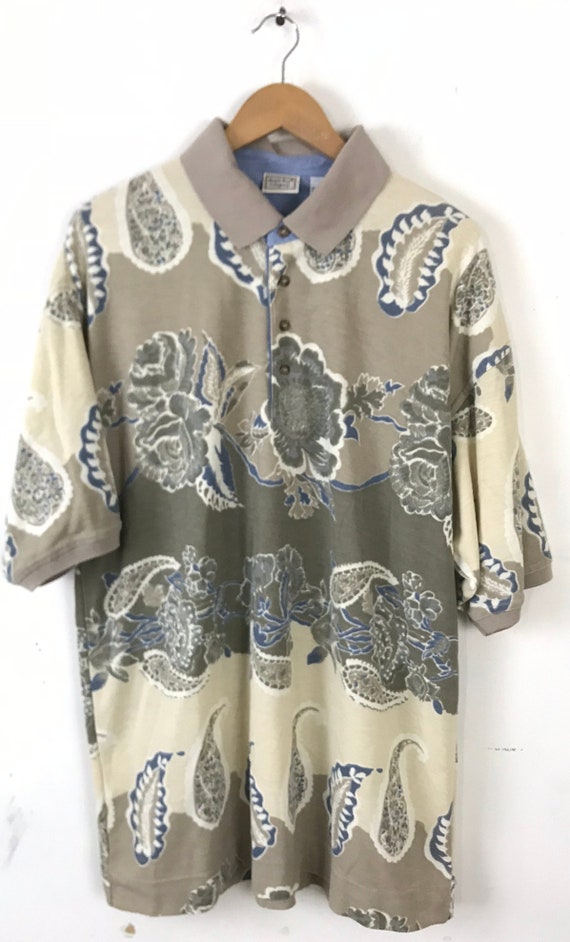 Vintage 90s paisley polo - Gem
