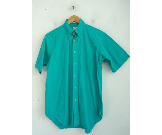 Vintage Teal Button Shirt, Brooks Brothers Button