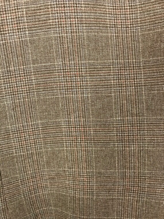 Vintage Mens Plaid Blazer, Brown & Orange Plaid S… - image 6