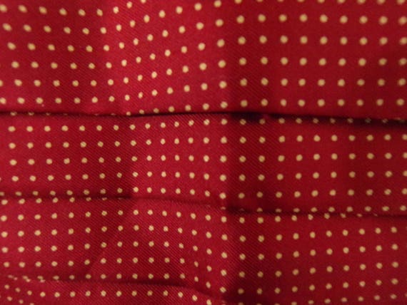 Vintage Mens Polka Dot Cummerbund  80s Red & Tan … - image 3