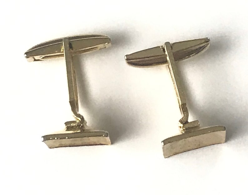 Bullet Back Cufflinks Gold Cuff Links Classic Gold Wedding Formal Event Vintage Gold Square Bullet Back Cuff Links Square Cuff Links