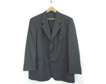 Vintage Vito Rufulo Wolle Blazer, Herrengröße 46, Dunkelgraues Sakko
