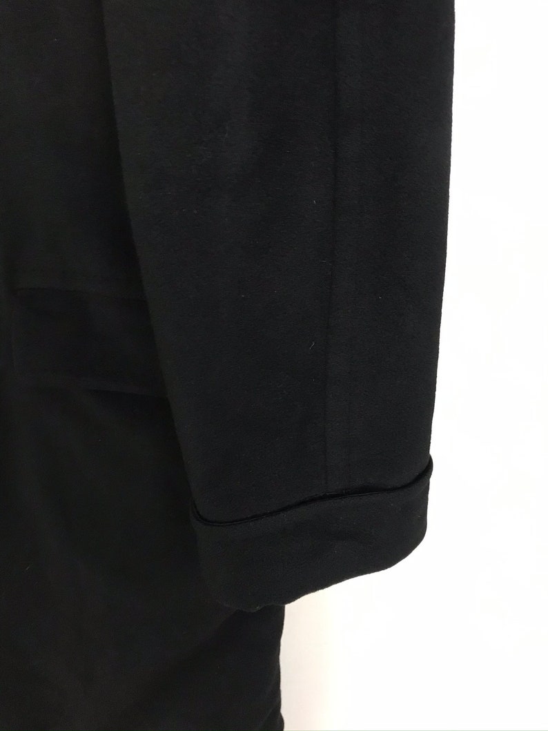 Wool Winter Coat 1970s Mens Classic Overcoat Vintage Black Wool Mens Coat 70s Black Wool Overcoat Mens Size 36R
