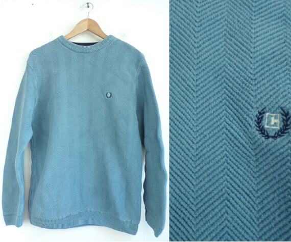 mens light blue crew neck sweater