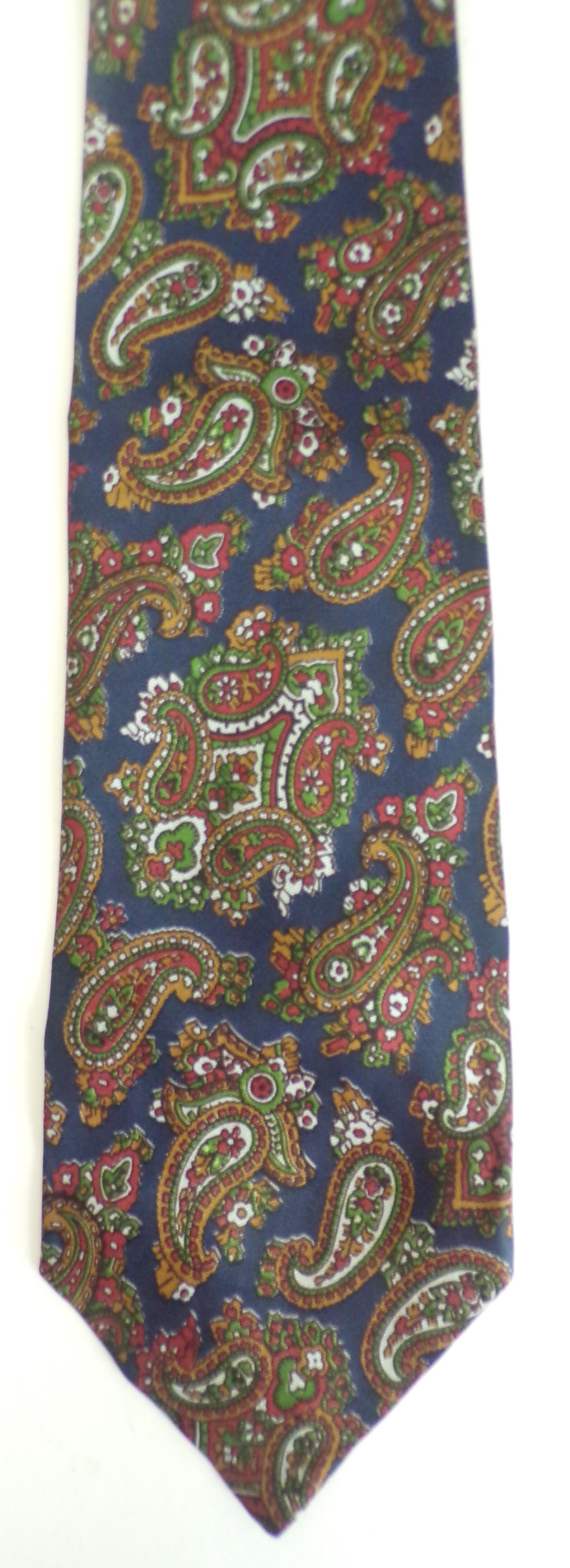 Vintage Blue Red & Green Paisley Print Tie Silk Tie Paisley - Etsy