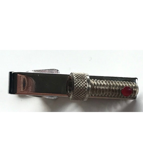 Vintage Silver Screw Tie Clip, Screw Tie Clip, Si… - image 1