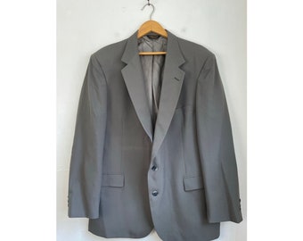 Blazer de lana vintage Johnny Carson, abrigo deportivo marrón para hombre, talla 46