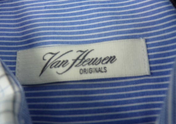Vintage Mens Plaid Shirt, 90s Van Heusen Original… - image 7