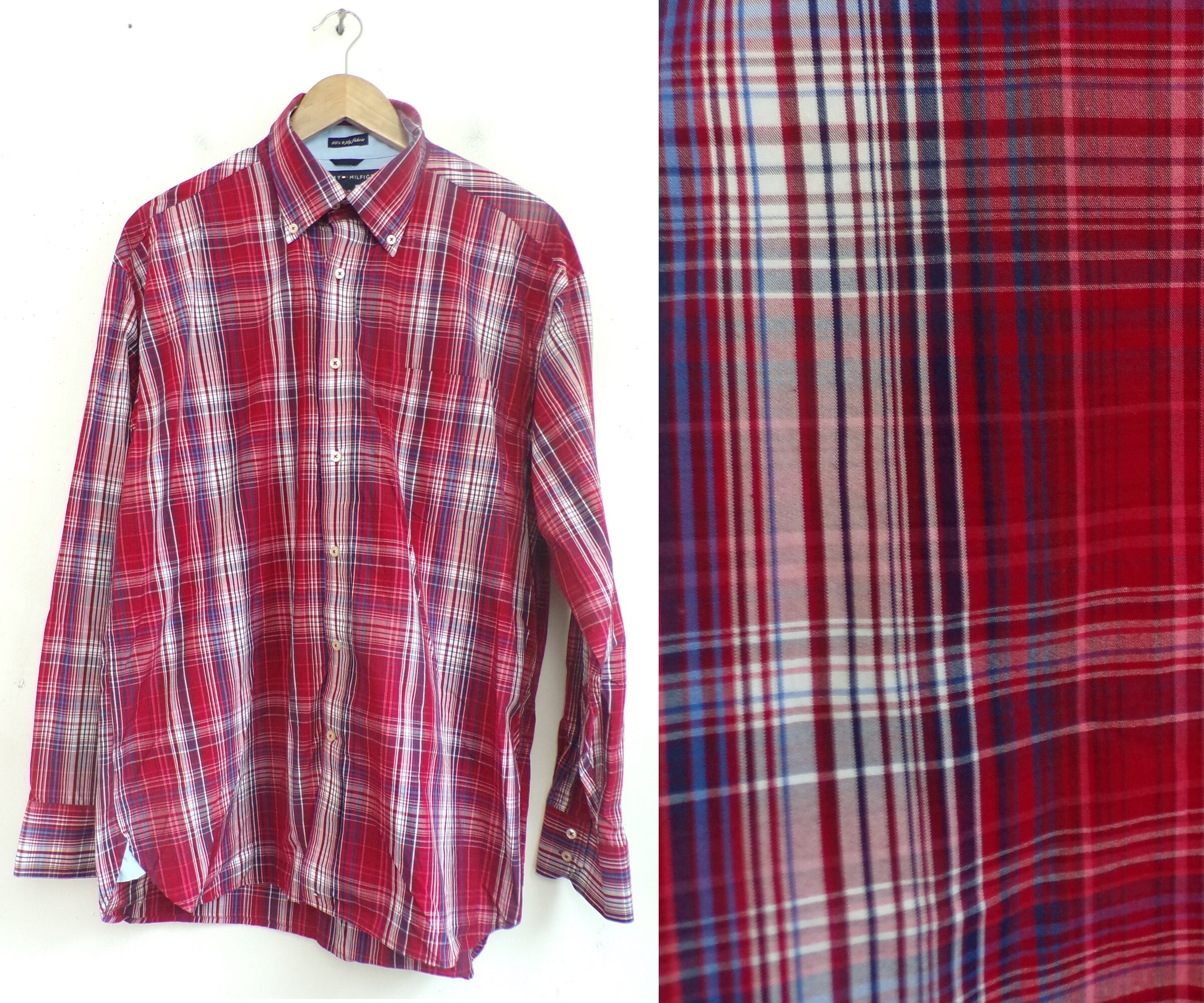 Plaid Tommy Hilfiger - Etsy