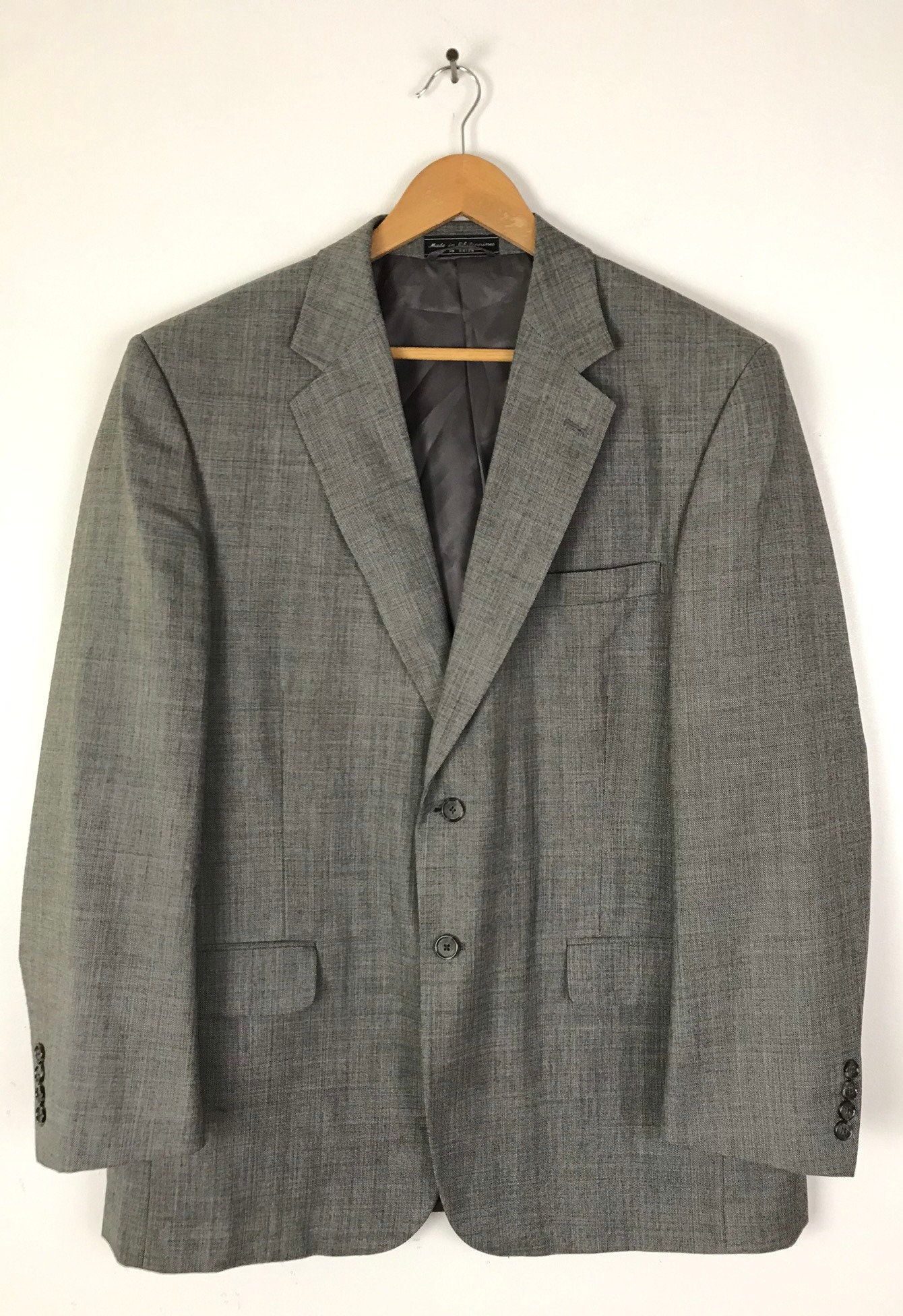 90s Bert Pulitzer Gray Blazer Mens Size 44R, Classic Gray Sport
