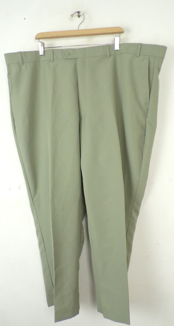 Vintage Mens Green Pants, 1980s Haband Pants Size… - image 2