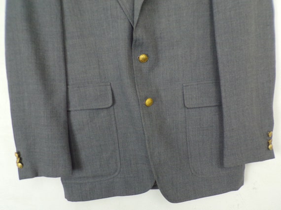 Vintage Mens Gray Sport Coat,  90s Dark Gray Blaz… - image 4