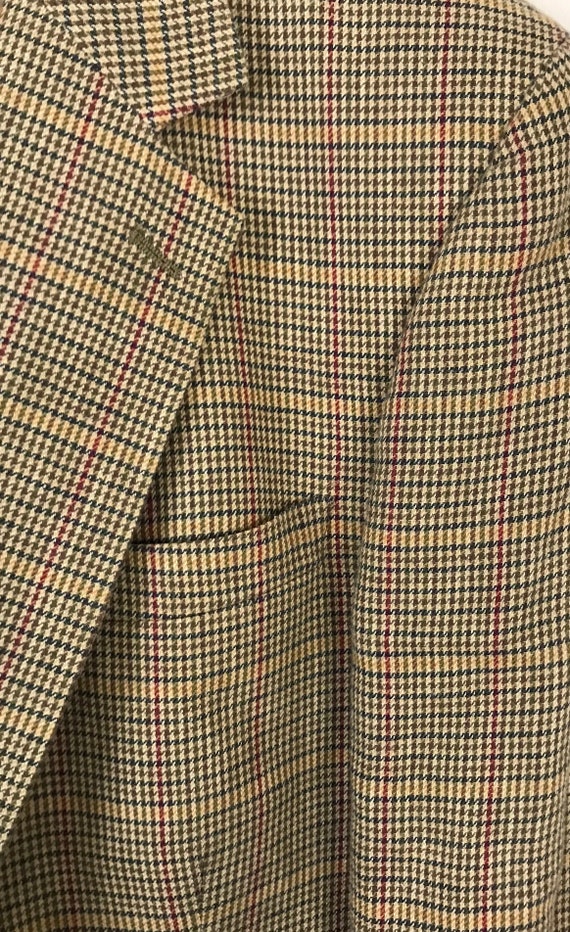 90s Brooks Brothers Brown Houndstooth Sport Coat … - image 5