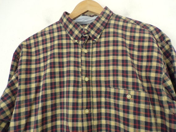 Vintage Mens Plaid Shirt, Bugle Boy Shirt Size La… - image 3