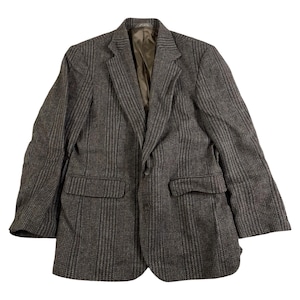 80s Brown Tweed Sport Coat Mens Size 38 | Vintage Haggar Colorful Plaid Tweed Blazer | Wool Mens Sport Coat