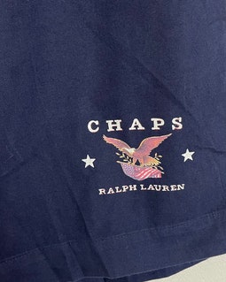 Vintage Chaps Ralph Lauren Navy Blue Eagle Shorts Mens Medium, 90s
